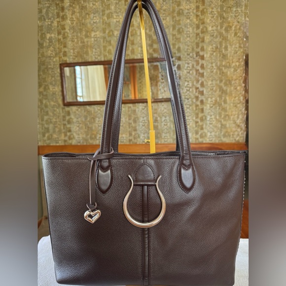 Brighton Wesley Leather tote in Cocoa Tobacco